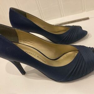 Papell Boutique Women's Formal Occasion Blue Heels (3.5” Heel)